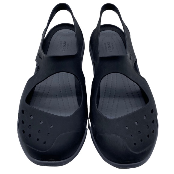 Crocs Swiftwater Wave Black Shoe Size 6 - Picture 4 of 10